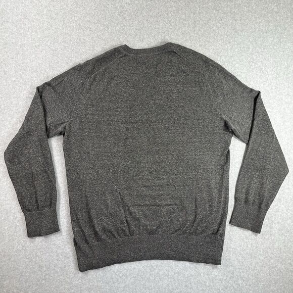 Banana Republic Sweater V Neck Silk Linen Grey Mens Size Large L Pullover - Picture 4 of 8